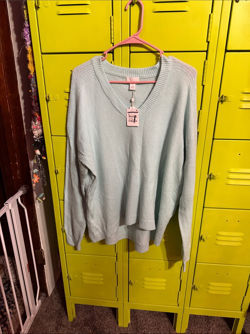Caslon Pastel Blue V-Neck Sweater